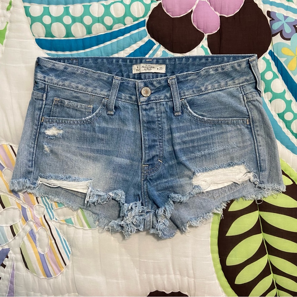 Abercrombie & Fitch Distressed Denim Shorts
